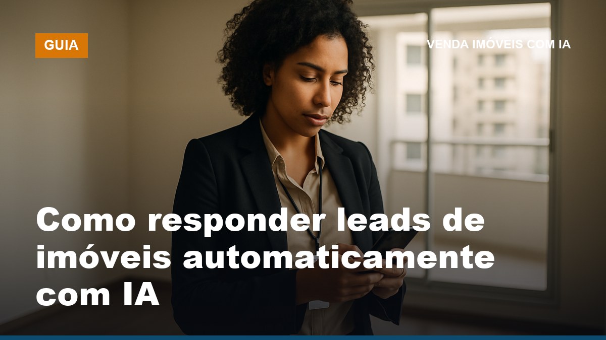 Corretor respondendo lead de imóvel automaticamente com IA no WhatsApp, primeira resposta e qualificação