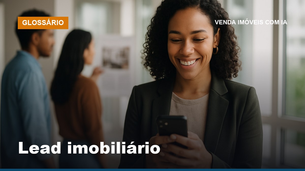 Corretor respondendo rapidamente um lead imobiliário pelo WhatsApp no celular
