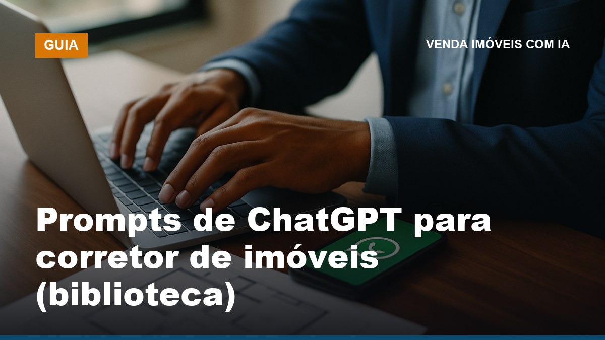 Corretor de imóveis copiando prompts de ChatGPT prontos por tarefa para descrição, anúncio e follow-up